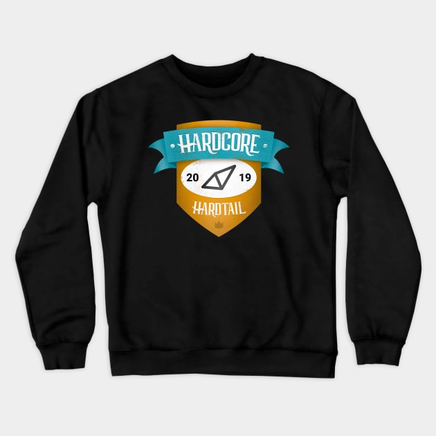 Hardcore Hardtail Retro Logo Crewneck Sweatshirt by HenrisKas